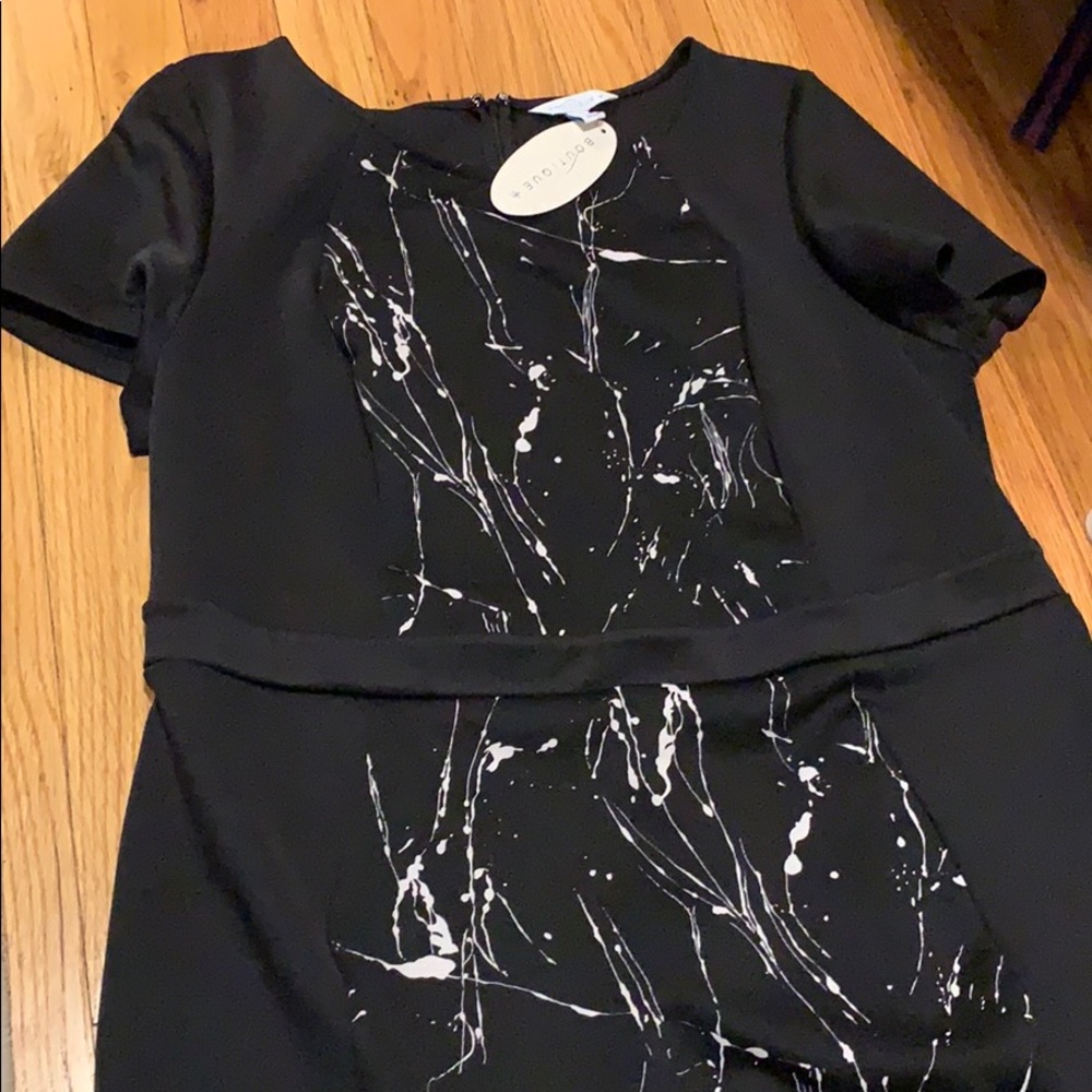 Black marble dress